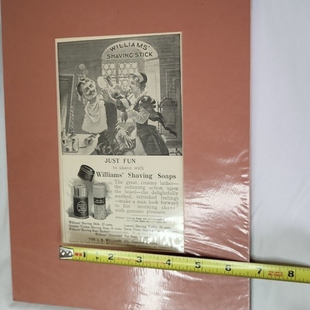 Williams Shaving Stick Advertisement 1898 Vintage barber ad - Picture 2 of 10